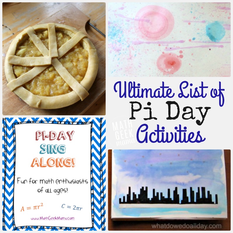 This page has such a great list of fun and free pi day activities, ideas, art projects, games videos and more! There's something to make pi day fun for all ages! 