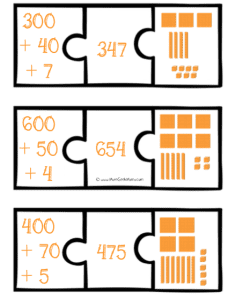 FREE Expanded Number Puzzles for learning place value!