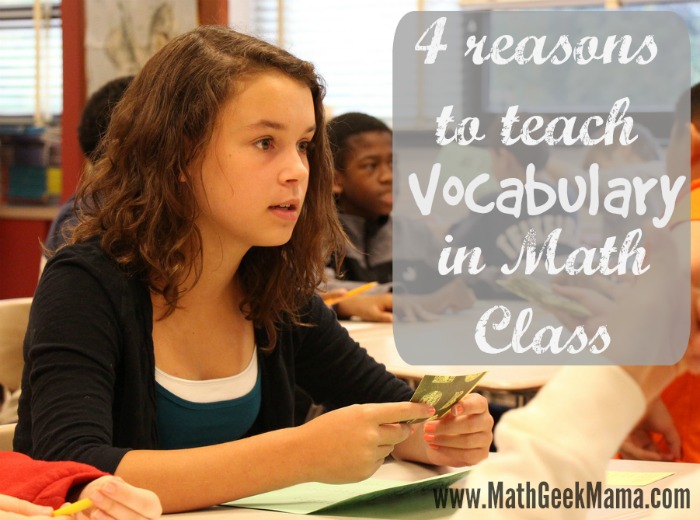 Reasons to Teach Math Vocabulary