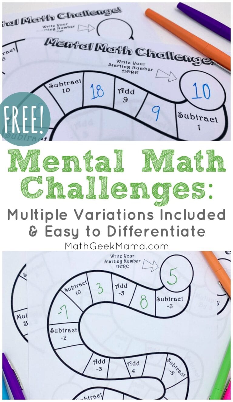 {FREE} Mental Math Challenge for Kids: Exercise Your Brain!