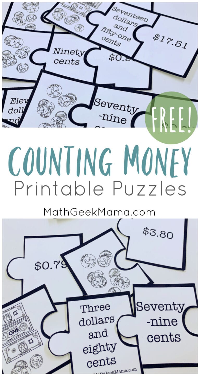 Counting Money Puzzles {FREE!}