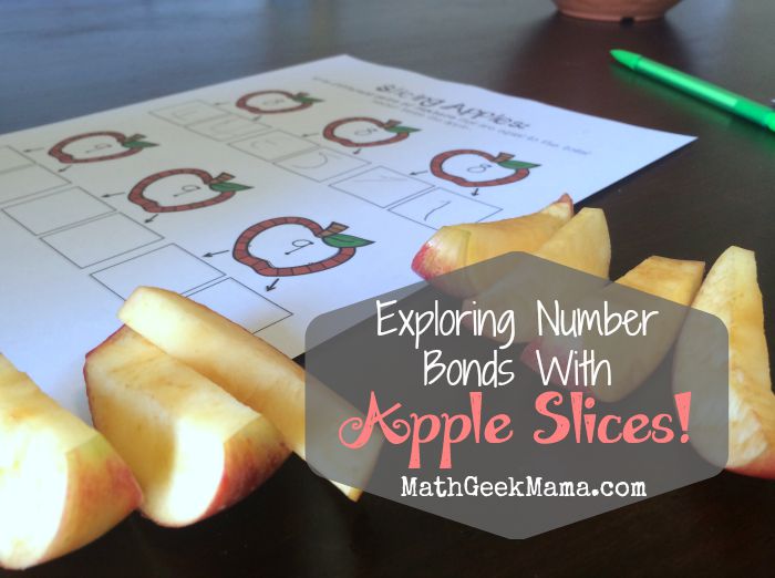 Number Bonds with Apple Slices {FREE Printables!}