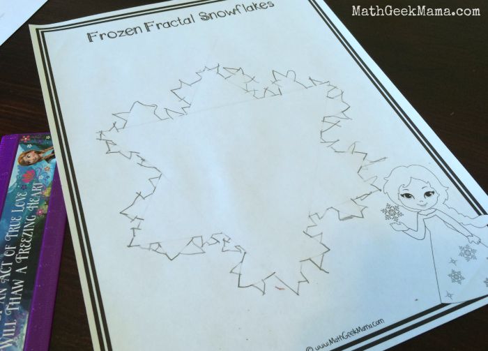 Disney Math: Frozen Fractal Snowflake {FREE Printable}