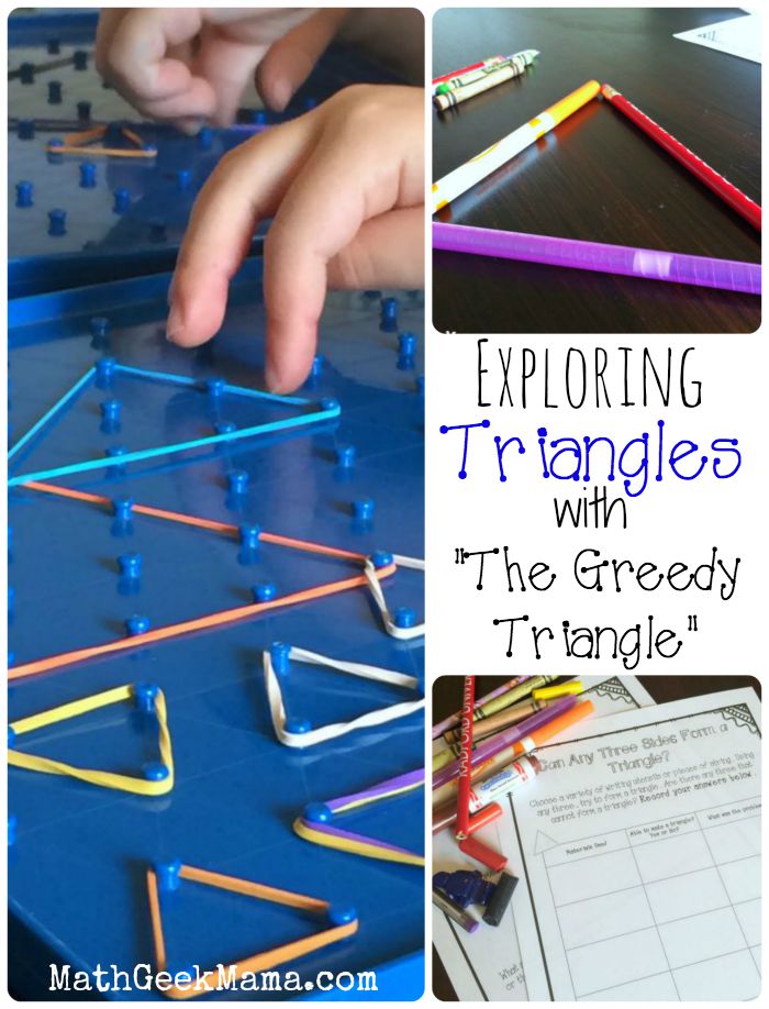 Such a fun investigation of triangles to use with the book "The Greedy Triangle!" Great for kids of all ages!