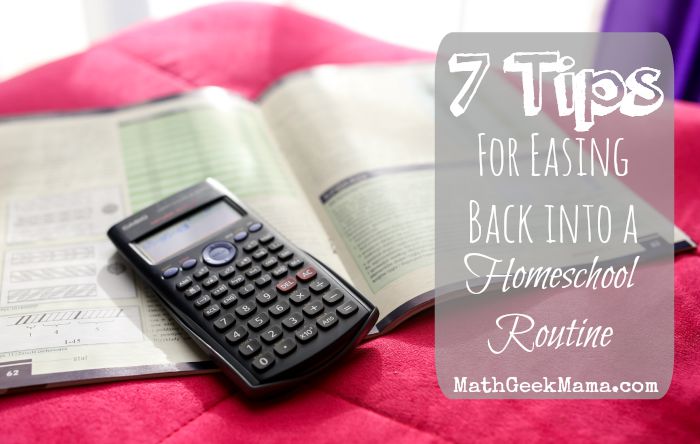 Find great tips and advice for getting back into a structured homeschool routine after a relaxing Summer break!