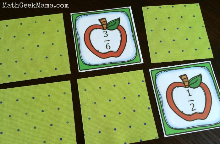 This fun and low prep game is a great way to let your kids practice recognizing equivalent fractions! Simply print and play independently or with a friend!