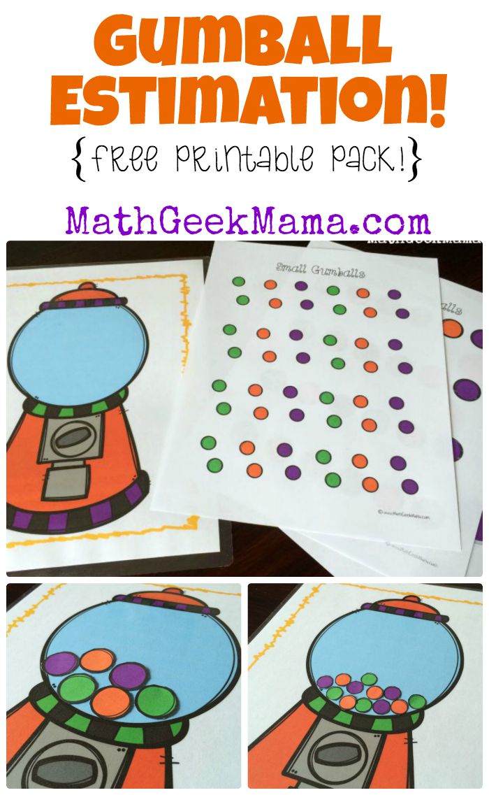 This adorable gumball estimation activity is a great way for kids to compare sizes and learn to make reasonable estimates!