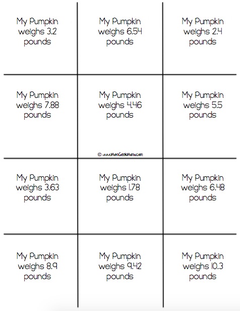 This free algebra lesson on finding the cost of a pumpkin is the perfect, hands-on lesson for Fall!