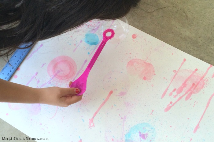 This art project is SUPER kid friendly and such a FUN way to talk about spheres, circles and circle measurements! Play around with different techniques and see who can make the largest circle!