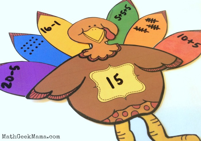 This fun, Thanksgiving themed math activity is such a great way to get kids thinking about numbers! The possibilities are endless so this can be used with kids of any age!