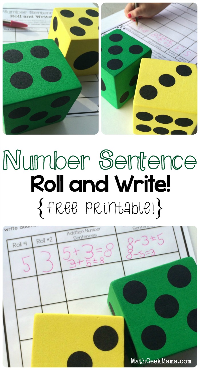 This simple activity is a great way to help kids see the connection between addition and subtraction, as well as practice writing addition and subtraction number sentences! Perfect for first grade!