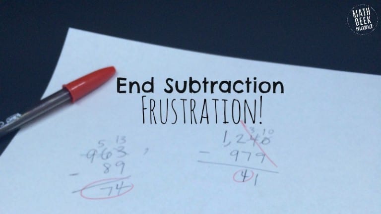 Simple Trick to End the Frustration With Subtraction Regrouping
