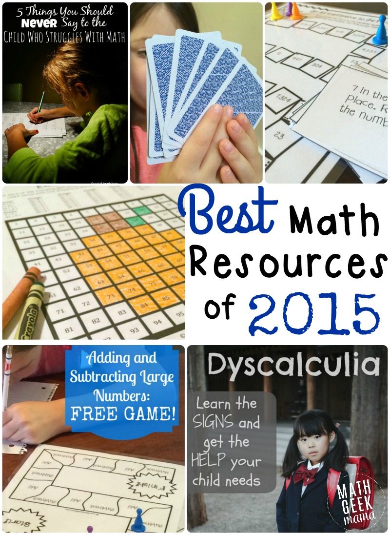 Find all the best in math teaching tips and FREE math lessons and games from Math Geek Mama in 2015! 