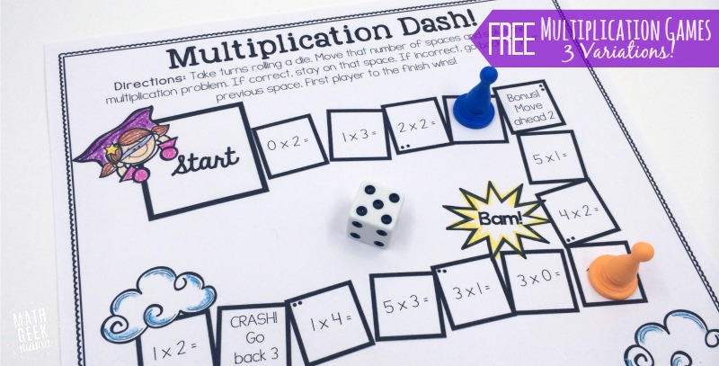This adorable set of printable multiplication games is so easy to use-just print and play! And I love that there are different versions to help kids focus on specific multiplication skills!