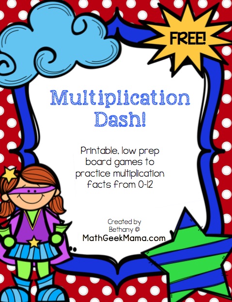This adorable set of printable multiplication games is so easy to use-just print and play! And I love that there are different versions to help kids focus on specific multiplication skills! 
