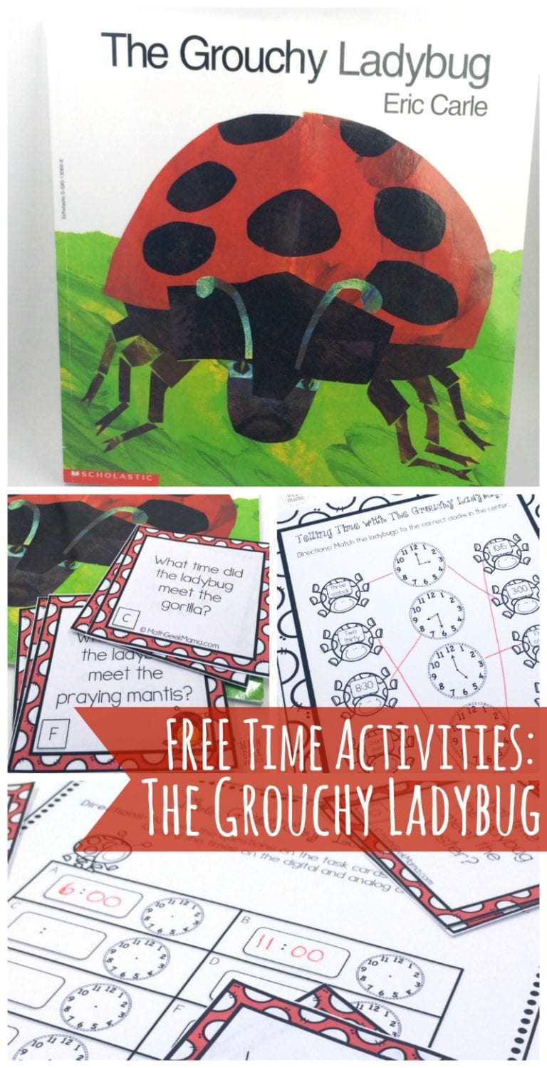 Telling Time with The Grouchy Ladybug! {FREE!}