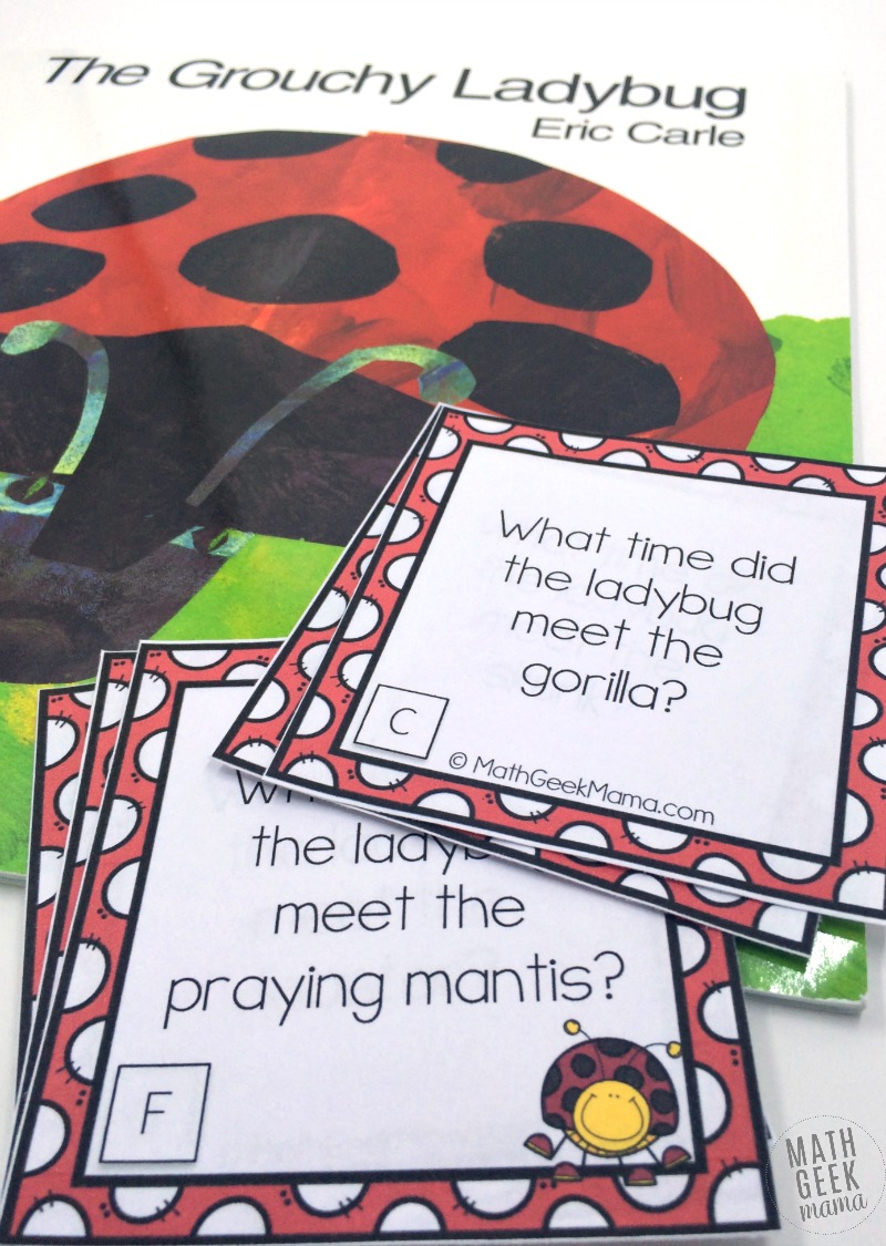 These fun telling time activities can be used along with the book, The Grouchy Ladybug! Kids will love telling time along with the story!