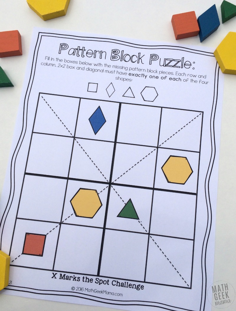 This awesome set of 40 hands on logic puzzles is a great way to get kids thinking and using their logical reasoning skills! Includes 4 different variations in color and black and white!