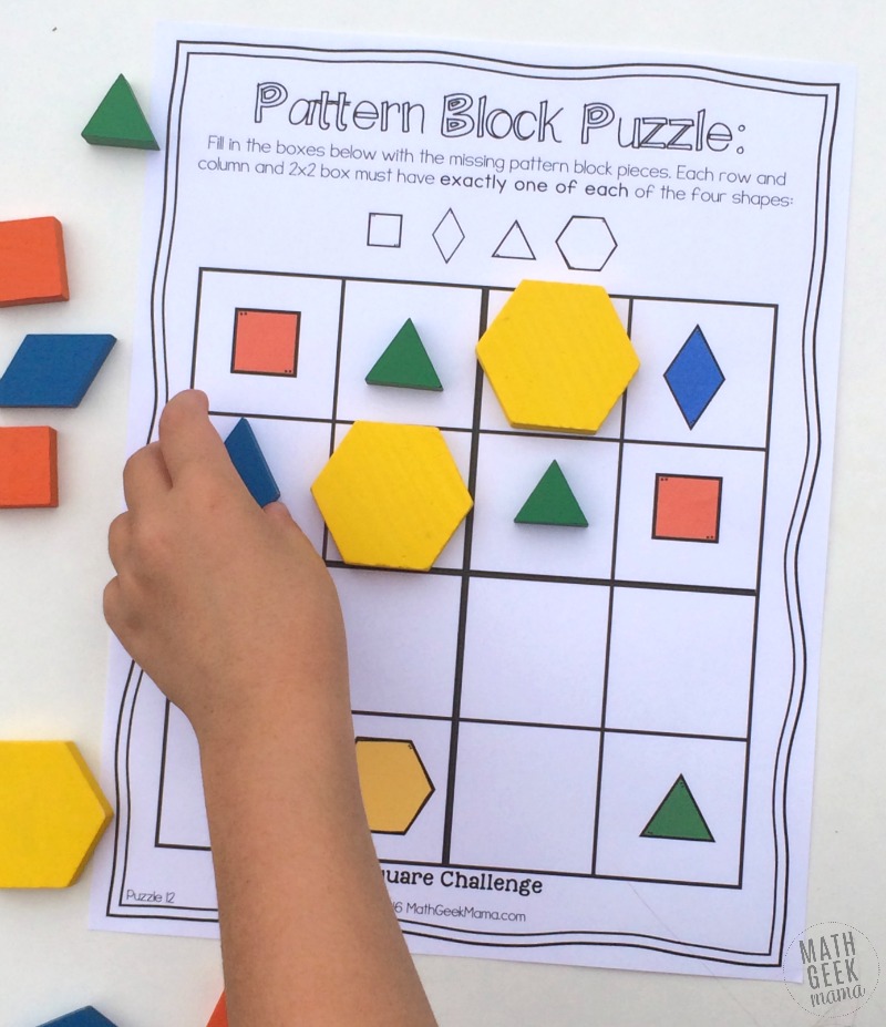 This awesome set of 40 hands on logic puzzles is a great way to get kids thinking and using their logical reasoning skills! Includes 4 different variations in color and black and white!