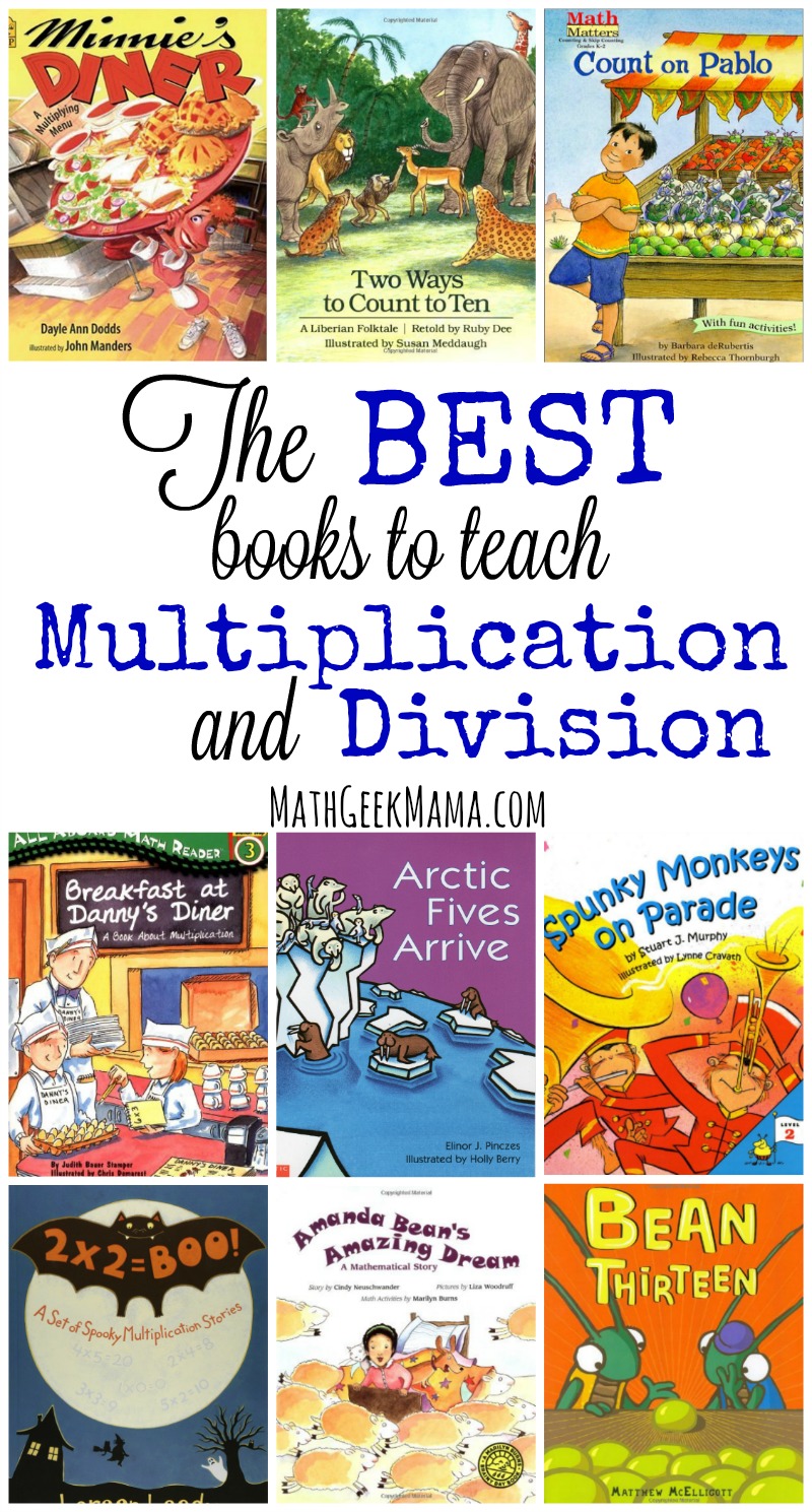 Help introduce or reinforce multiplication and division with children's literature. This list includes all the best books to teach multiplication and division, and help them learn the tricky facts!