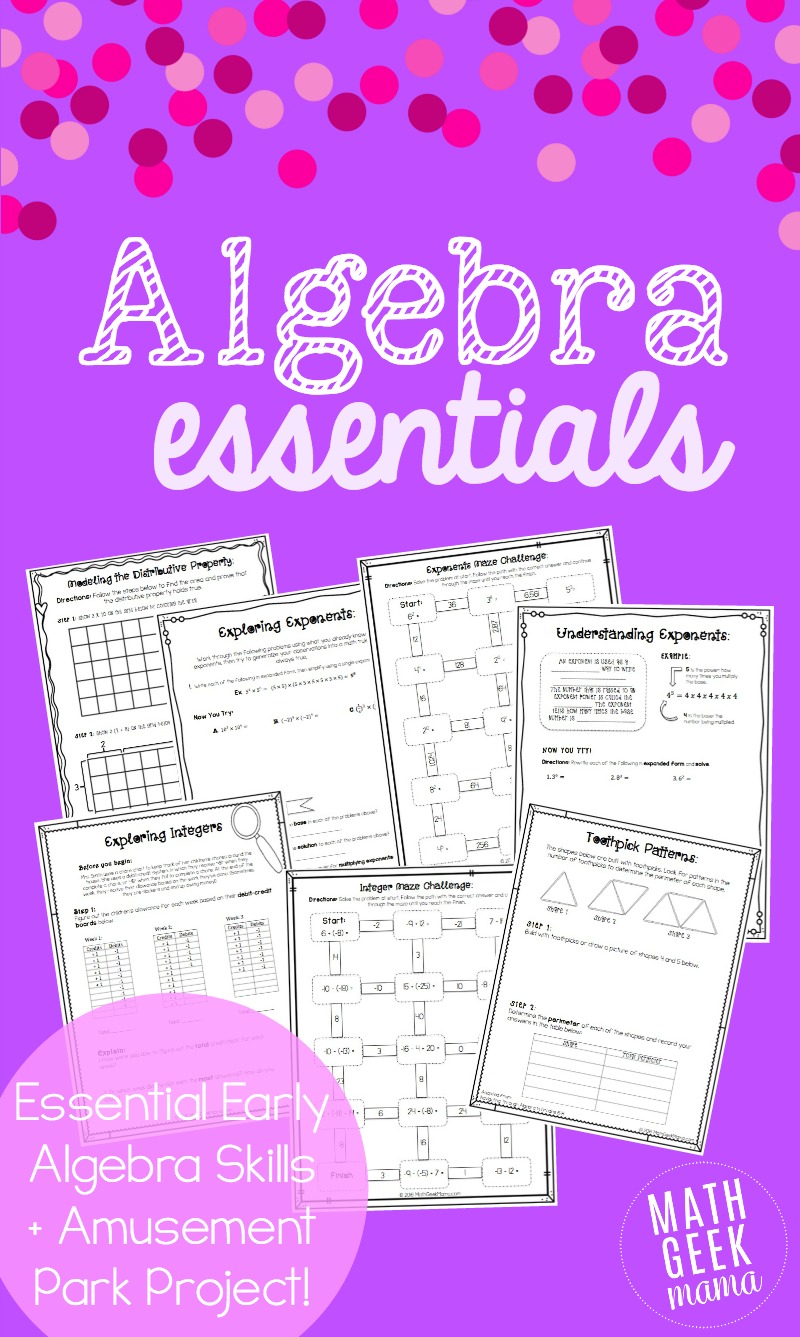 This huge lesson bundle is jam-packed full of resources for the Algebra classroom! This is the perfect supplement to your curriculum and includes inquiry based lessons, fun practice pages and an extensive real world project to put their skills to use!