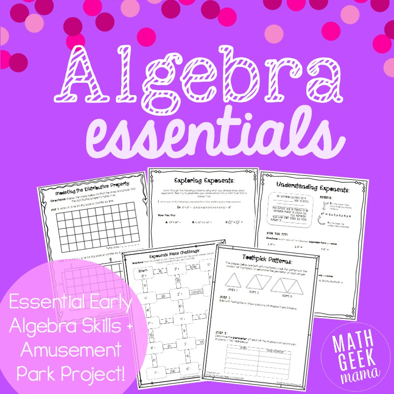 This huge lesson bundle is jam-packed full of resources for the Algebra classroom! This is the perfect supplement to your curriculum and includes inquiry based lessons, fun practice pages and an extensive real world project to put their skills to use!