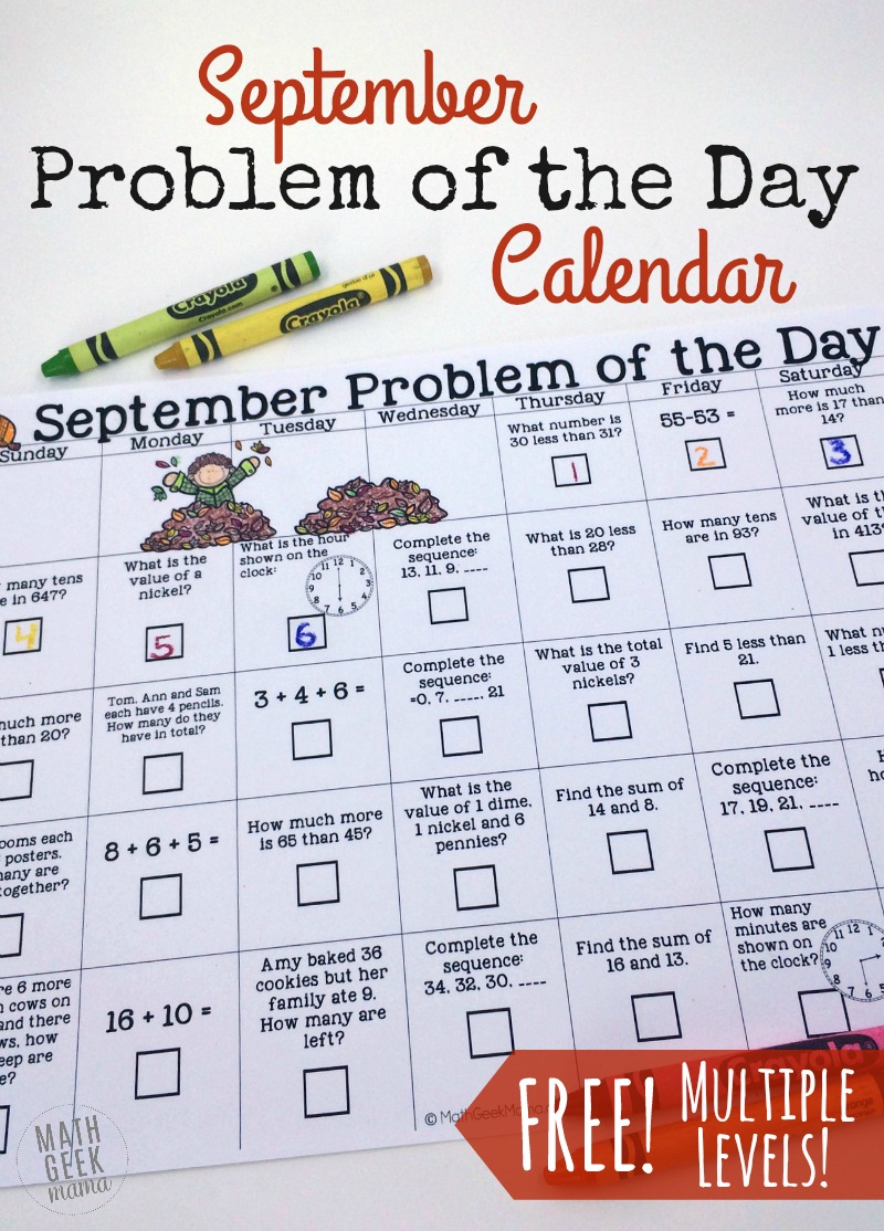 Grab this FREE printable calendar to work on important early math concepts! This download includes 2 different calendars for grades K-2 and grades 3-5. Plus, there's a fun twist that kids will love! Click to get your own copy!