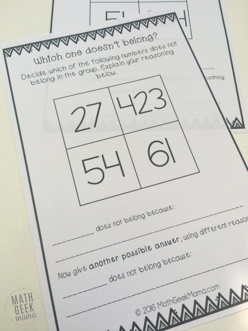 This unique math challenge will get kids of all ages thinking! There isn't just one right answer, so use these math sets to encourage math talks and spark a likely debate!