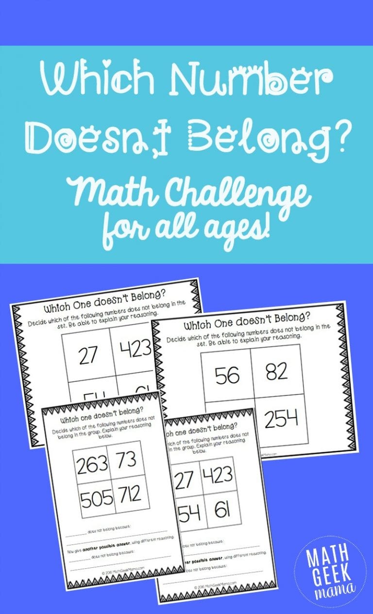 Which Number Doesn’t Belong? Math Challenge