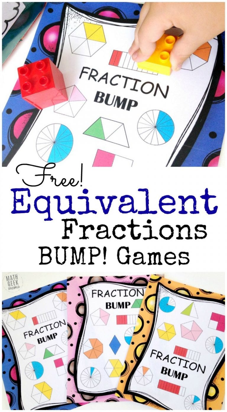 Simple, Low Prep Equivalent Fractions Game! {FREE}