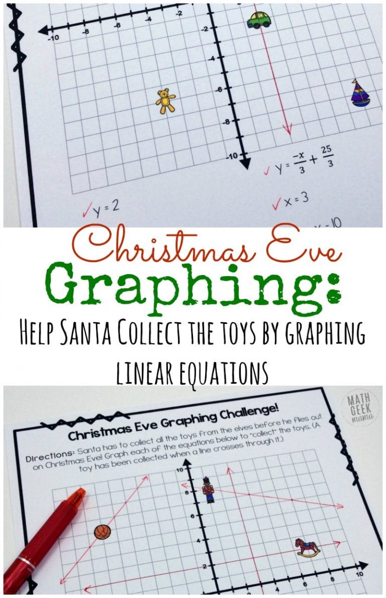 Christmas Graphing Challenge: Graphing Linear Equations