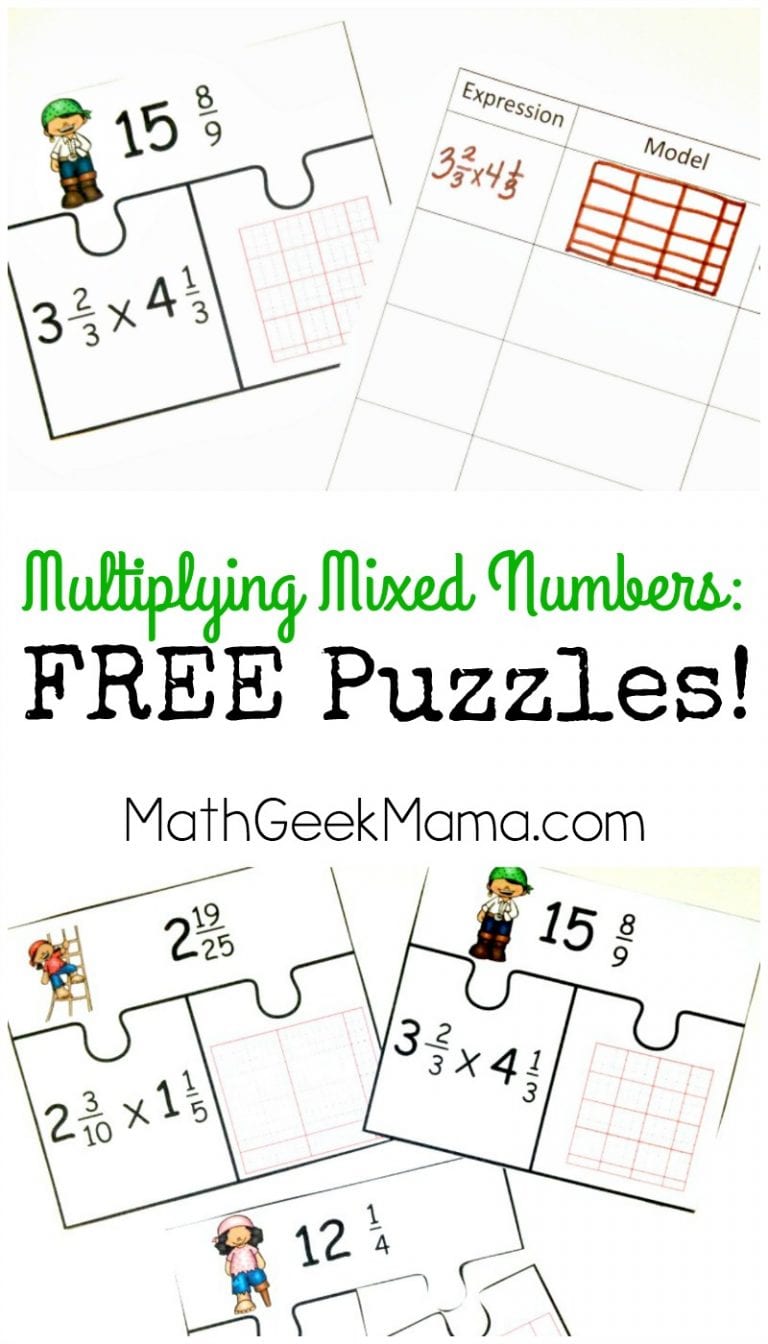 Multiplying Mixed Numbers Activity {FREE Puzzles}