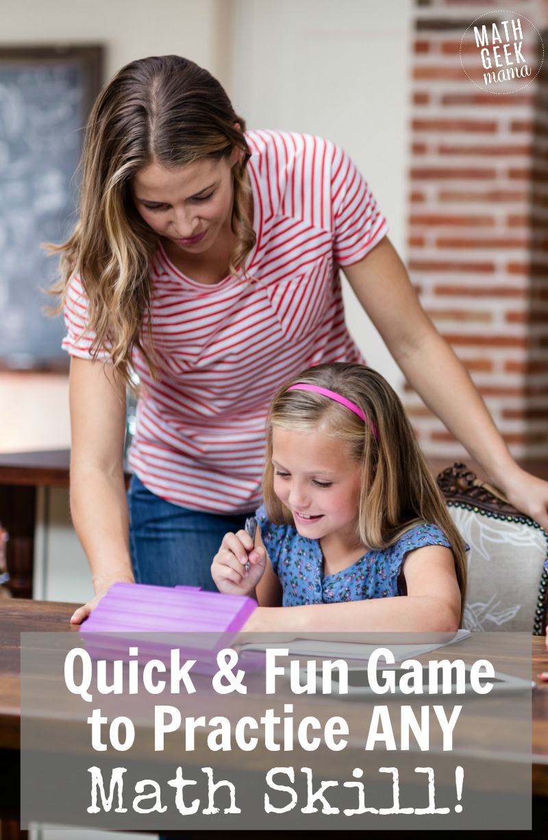 Need a fun and super simple way to practice math facts with your child? This game is easy to set up and can be played with any math skill you need to work on! This is a great way to squeeze in some some math review in a fun way. Plus, it's a game your kids are already familiar with!