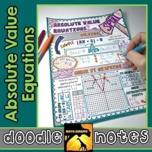 Absolute Value Doodle Notes Cover
