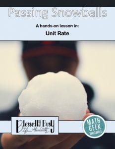 Passing snowballs unit rate lesson cover