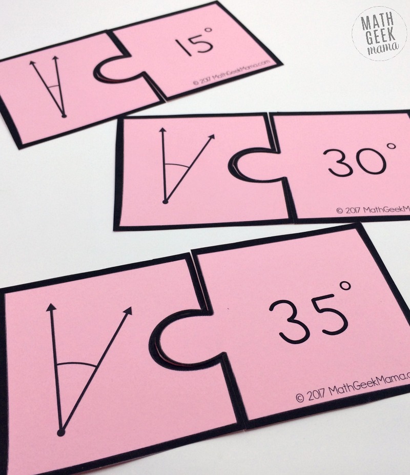 Want a fun and simple way to practice measuring angles with your 4th or 5th grader? They will love this fun set of puzzles! This measuring angles activity provides practice with a protractor and can then be used to sort and classify angles. Includes 15 FREE puzzles!