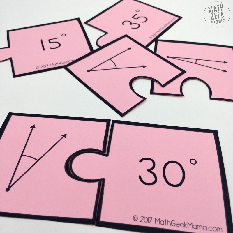 Want a fun and simple way to practice measuring angles with your 4th or 5th grader? They will love this fun set of puzzles! This measuring angles activity provides practice with a protractor and can then be used to sort and classify angles. Includes 15 FREE puzzles!