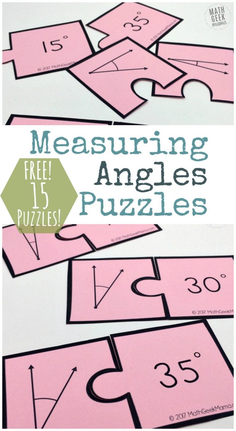 Measuring Angles Activity: Simple and Fun Puzzle Set {FREE}