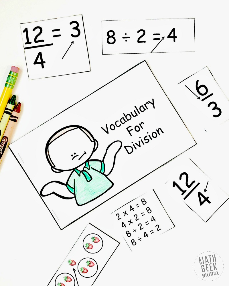 Do your students struggle with all the math specific vocabulary terms related to division? It's a mouthful! This fun, interactive division vocabulary booklet will help kids learn the terms, and give them a handy reference to go back to later. 