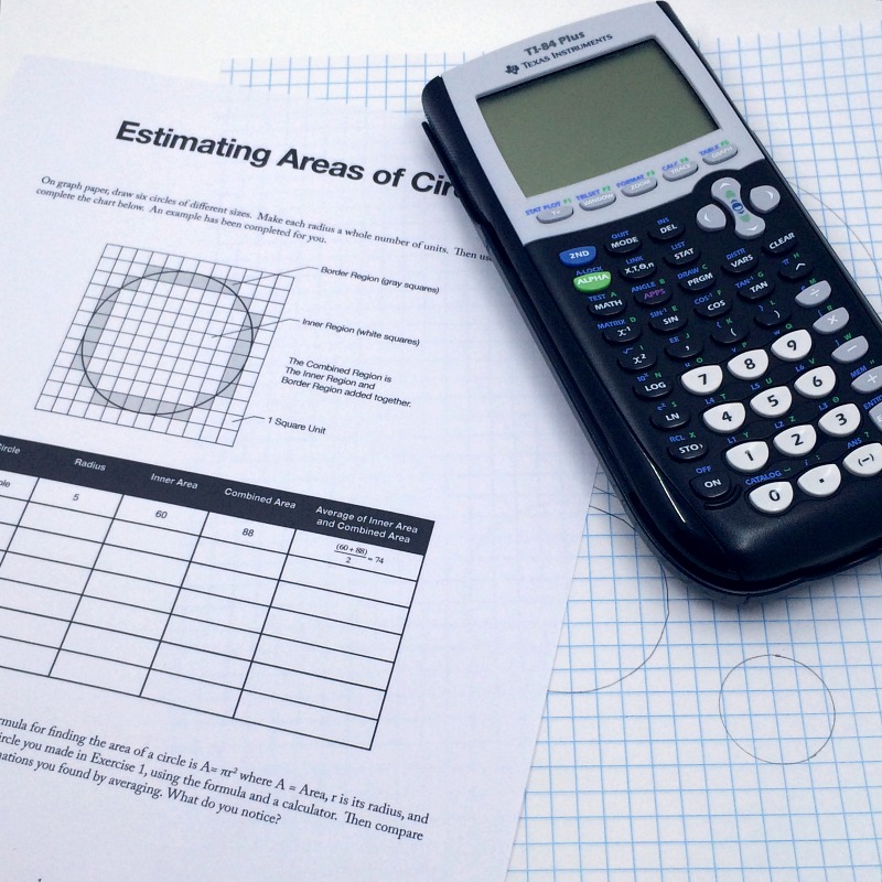 Help your students understand the area formula and explore circles with this fun, hands-on area of a circle activity! This is a great way to make a boring formula more engaging, and use a graphing calculator as an aid, rather than a crutch. Get if free today!