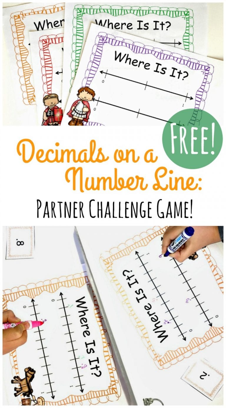 Decimals on a Number Line Game that Kids LOVE!
