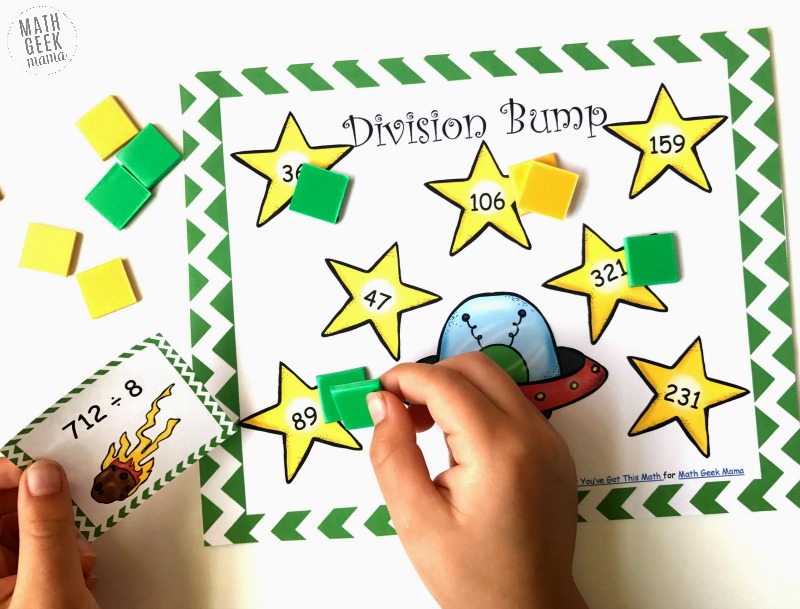 Looking for a new set of printable division games? These BUMP games are sure to be a hit, and a fun way to practice long division skills. The FREE download includes 2 low prep games!