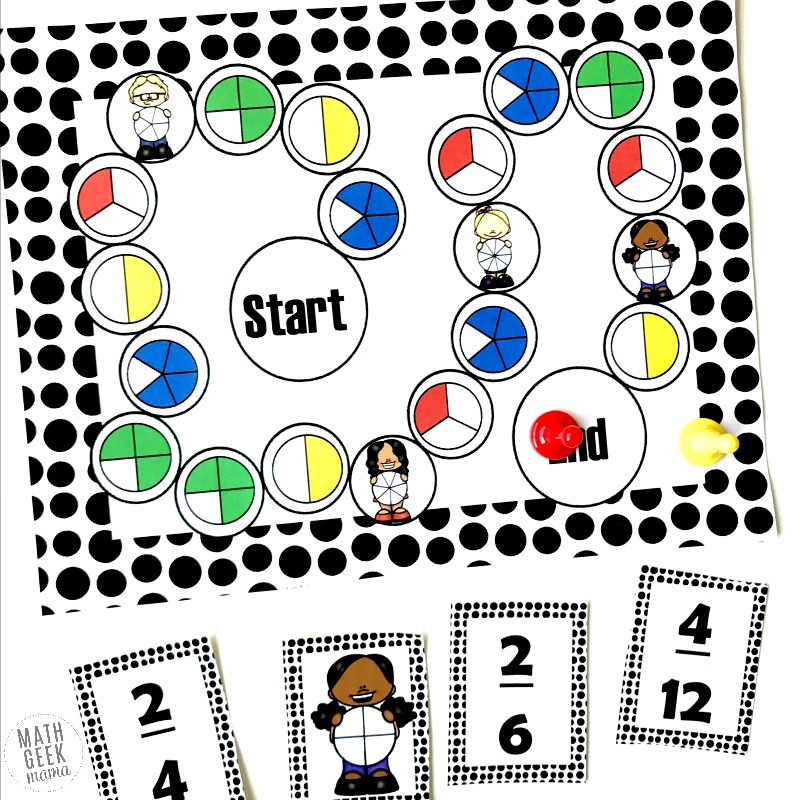 Need extra practice with fractions? This equivalent fractions game printable is the perfect way to challenge kids to find an equivalent fraction and match it to the visual model! By exploring multiple representations, kids will deepen their understanding of fractions and equivalent fractions. Grab this cute free game and enjoy 2 different levels of challenges!