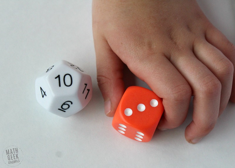 Looking for a new, but super easy and low prep way to practice math facts with your kids? Grab a set of dice and you're ready to play! Playing math dice games can help kids practice in a way that is fun, and less intimidating. Learn 6 different variations in this post!