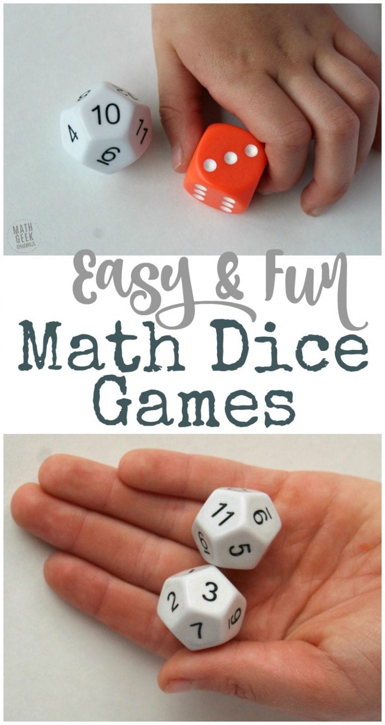 Increase Fluency with Simple Math Dice Games Your Kids Will LOVE