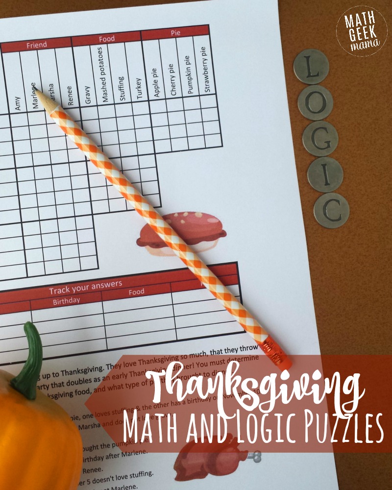 Looking for a fun, yet challenging set of puzzles this Thanksgiving? How about this set of Thanksgiving math puzzles? Includes a fun grid puzzle plus 2 Thanksgiving themed sudoku puzzles PLUS answer keys for all pages!