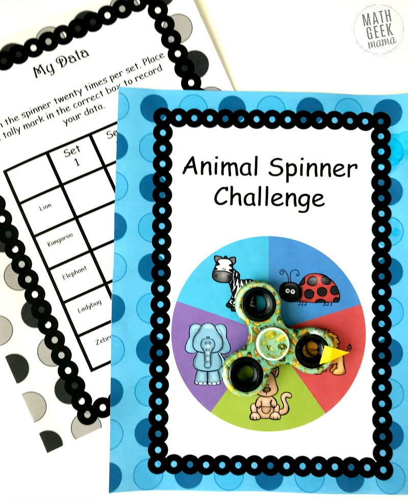 Looking for a way to put those fidget spinners to good use? This fidget spinner math lesson will engage kids while covering lots of important math concepts! They'll learn probability basics, plus practice using tally marks and graphing in this fun fidget spinner math activity. Grab it FREE!