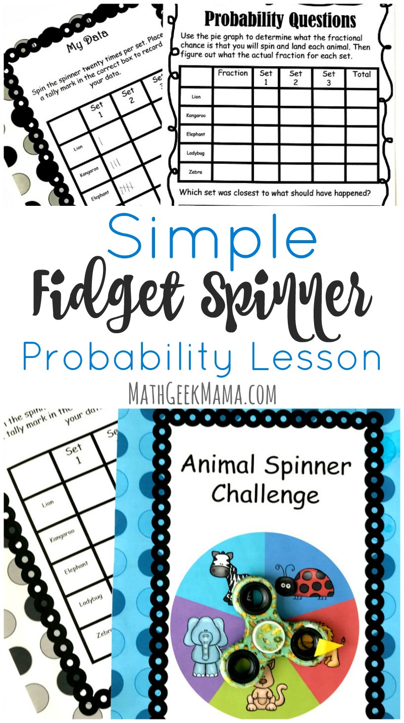 Fidget Spinner Math Activity: Probability & Graphing