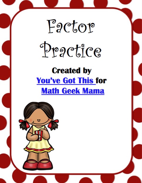 Looking for a quick and easy way for your kids to practice factoring? This popcorn factoring practice is perfect and adorable! Grab it free for independent practice or a math center.