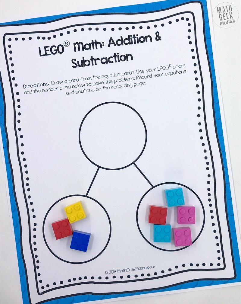 Using LEGO Bricks is a fun, hands on way to introduce and practice addition and subtraction with your kids! This post outlines lots of different examples of ways to explore and play math with LEGO. Your kids will be begging to do math!